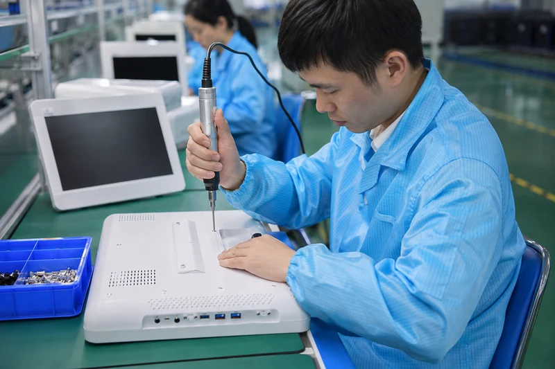 Medical display assembly workstation