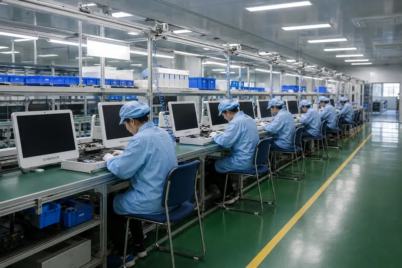 Organized medical display production line