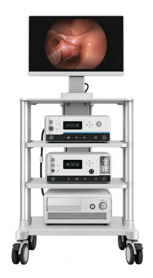 NEXARA monitor on an endoscopy cart