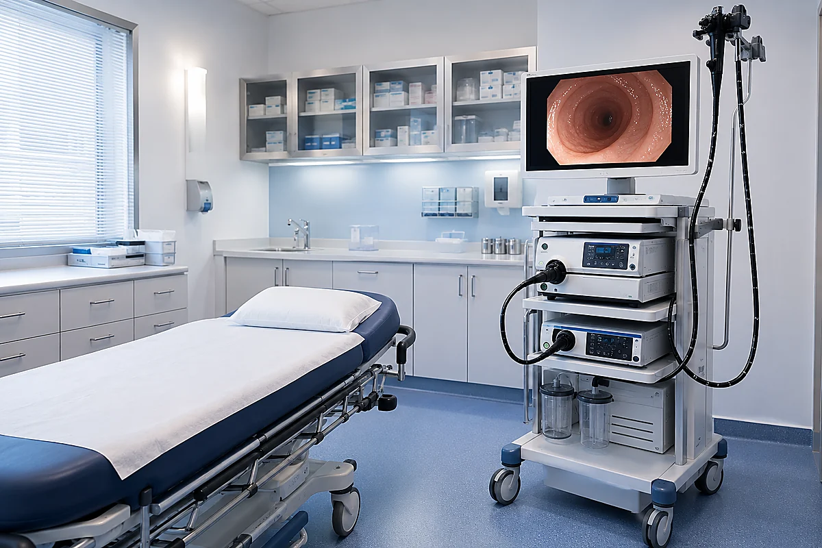 Endoscopy room with surgical display system