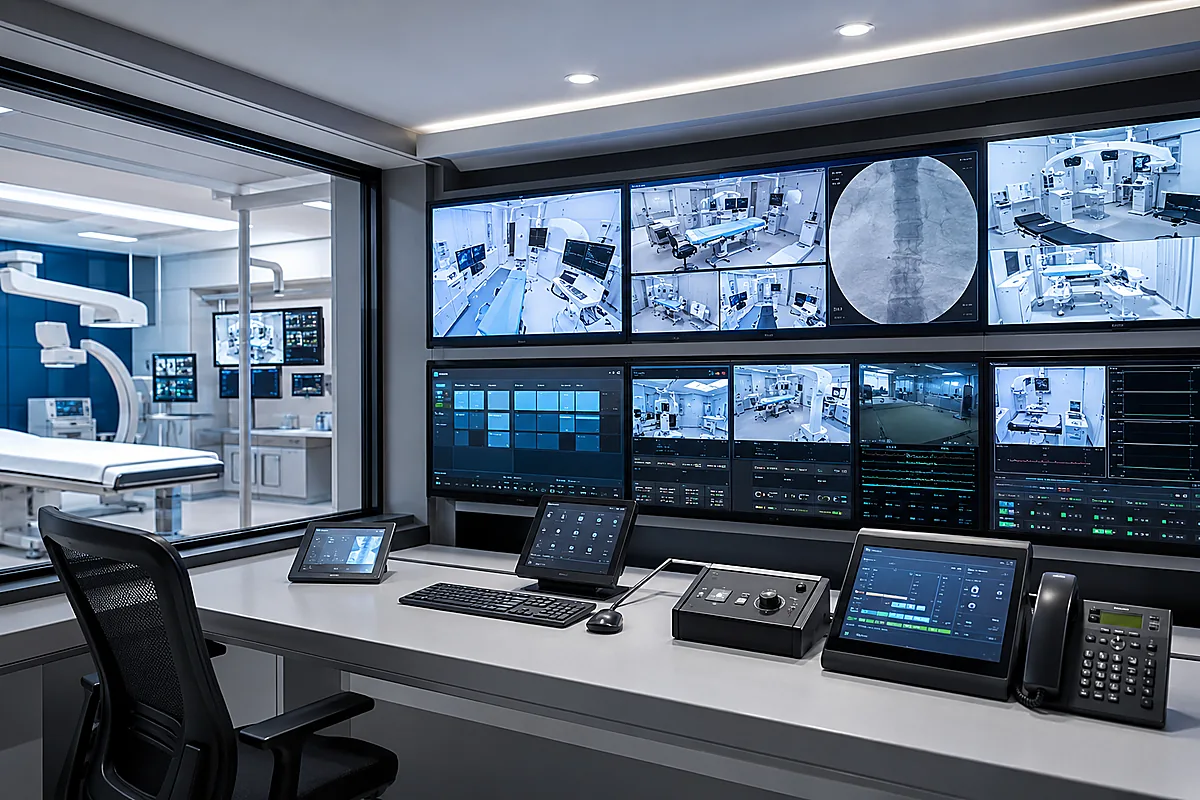 Integrated medical video workstation and displays