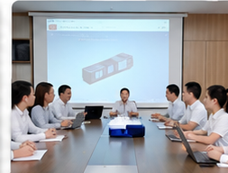 Engineering and business teams discussing a project