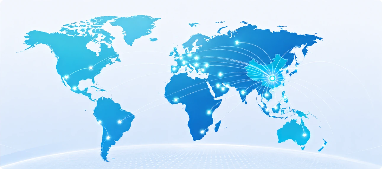 SOINVISION worldwide footprint map for medical display export markets