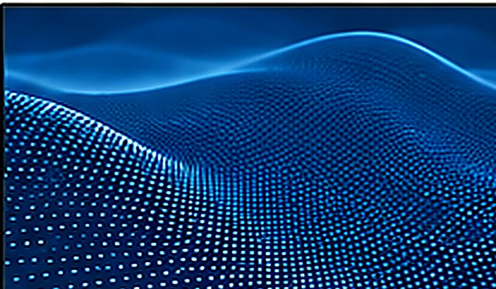 Abstract blue Native 4K source visualization