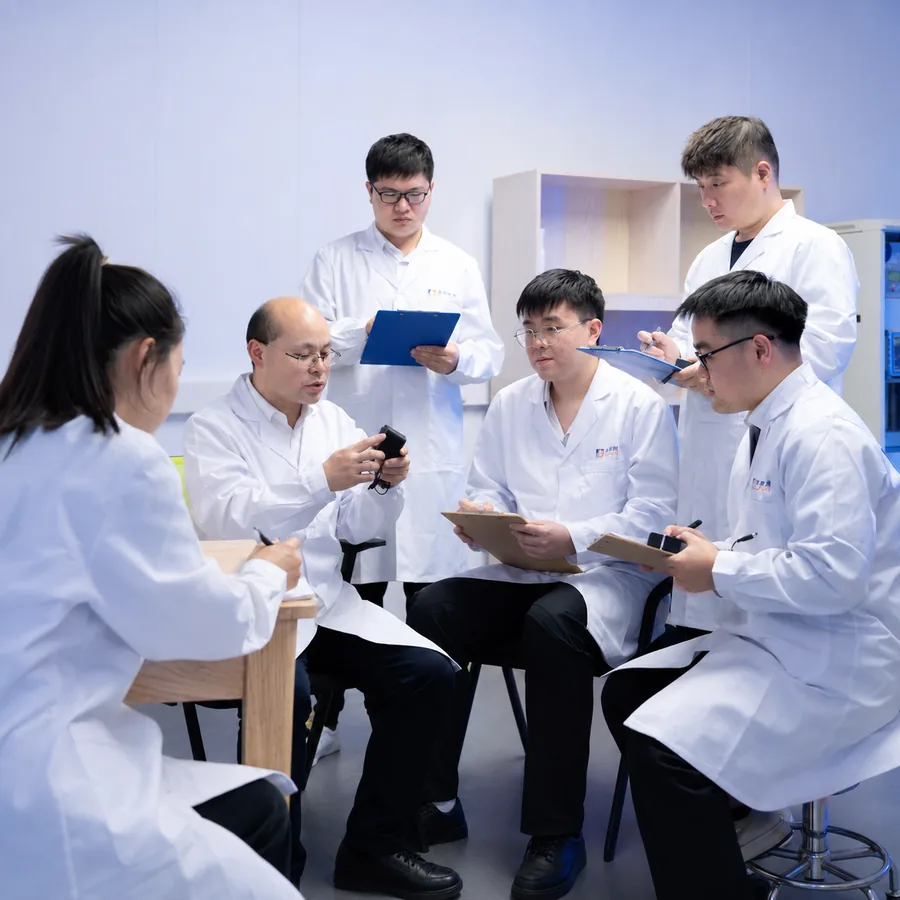 Engineers collaborating in the SOINVISION research and development laboratory